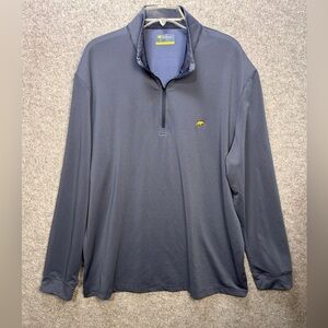 Jack Nicklaus Men's XXL Blue Quarter-Zip Long Sleeve Golf Casual Pullover Logo